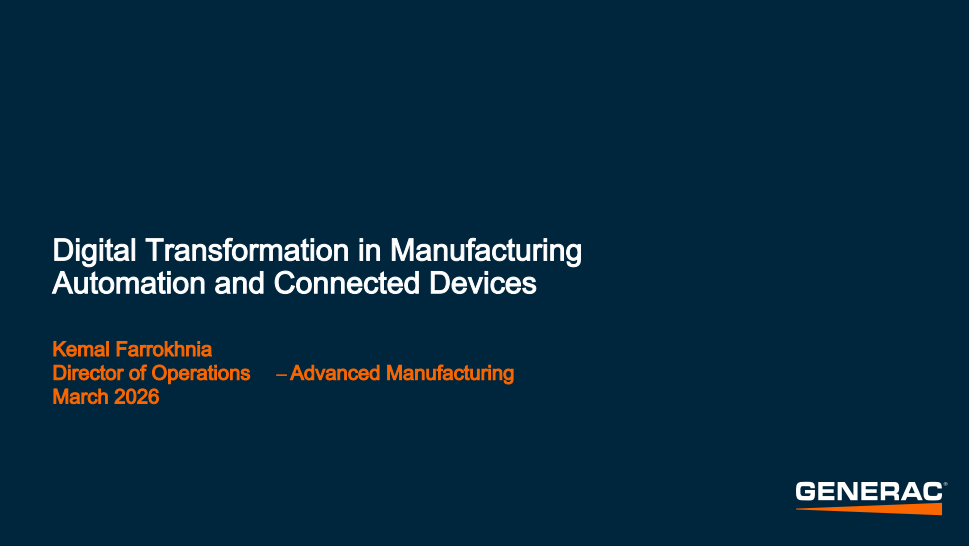 4. Connected Devices and the Manufacturing Feedback Loop with Generac Presentation Slides thumbnail